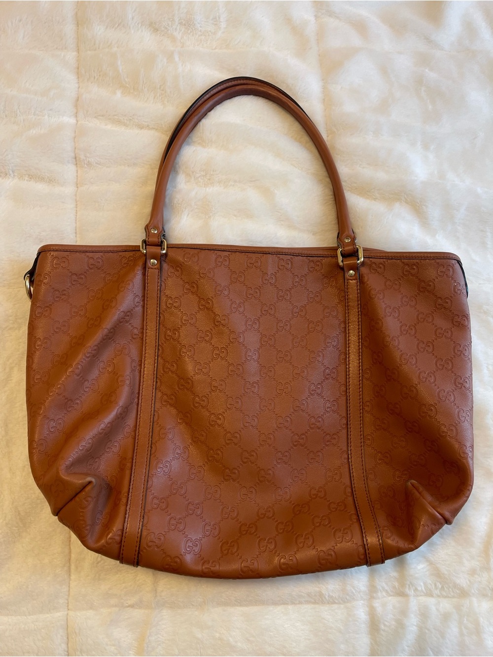 Guccissima Leather Vitello Tender Joy Tote Medium - Saffron
